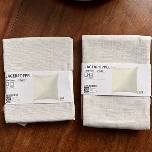 IKEA Cream Textured Pillow Covers - Set of 2